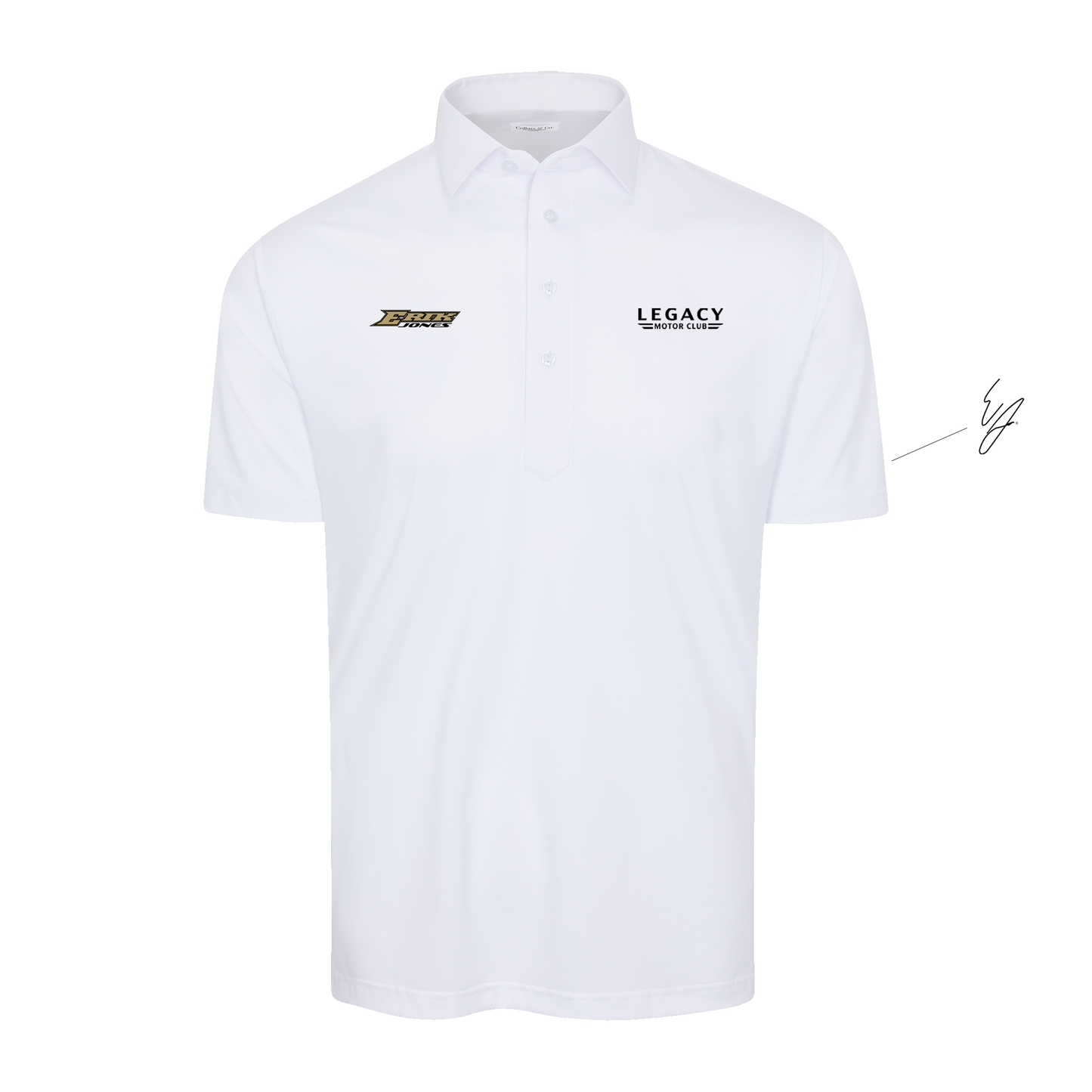 LEGACY MOTOR CLUB x Collars & Co. Semi-Spread Collar Polo White