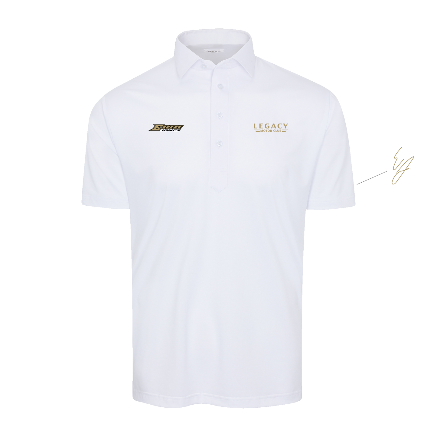 LEGACY MOTOR CLUB x Collars & Co. Semi-Spread Collar Polo White