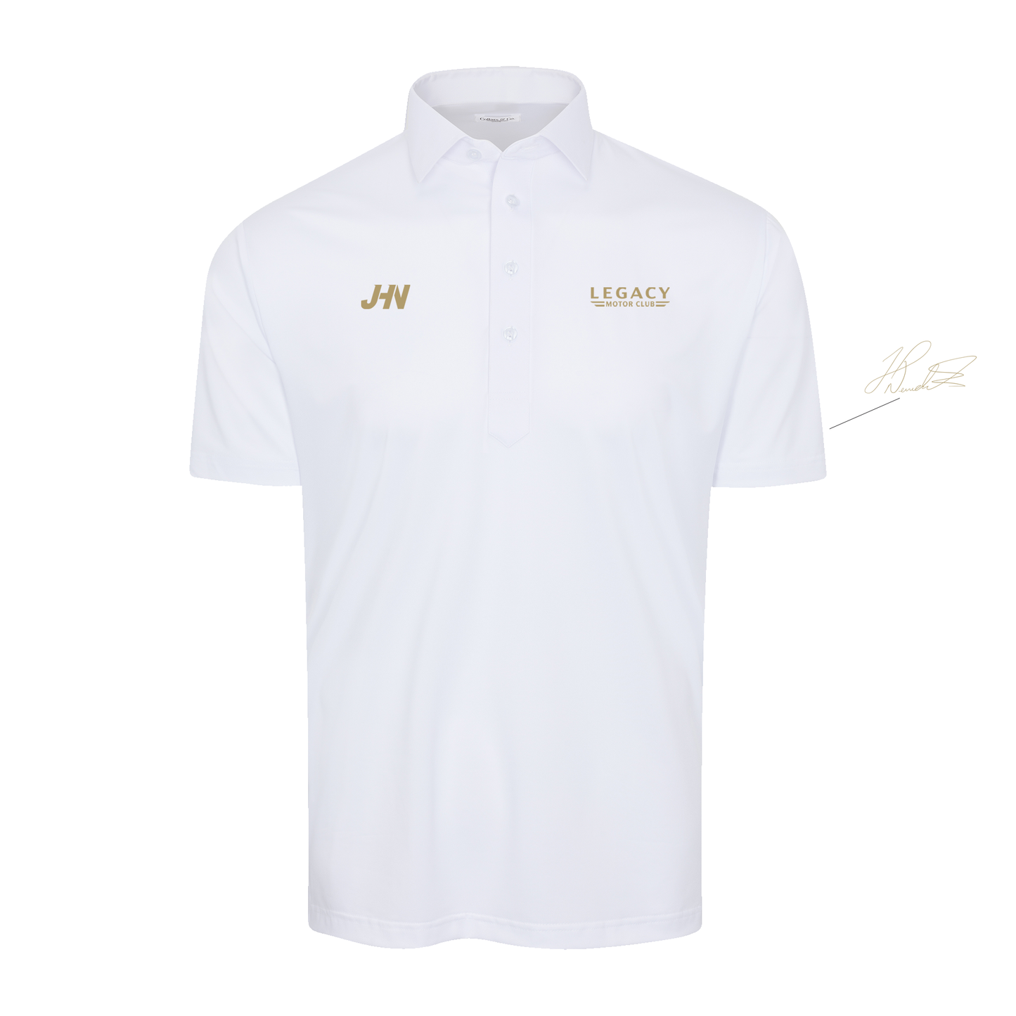 LEGACY MOTOR CLUB x Collars & Co. Semi-Spread Collar Polo White