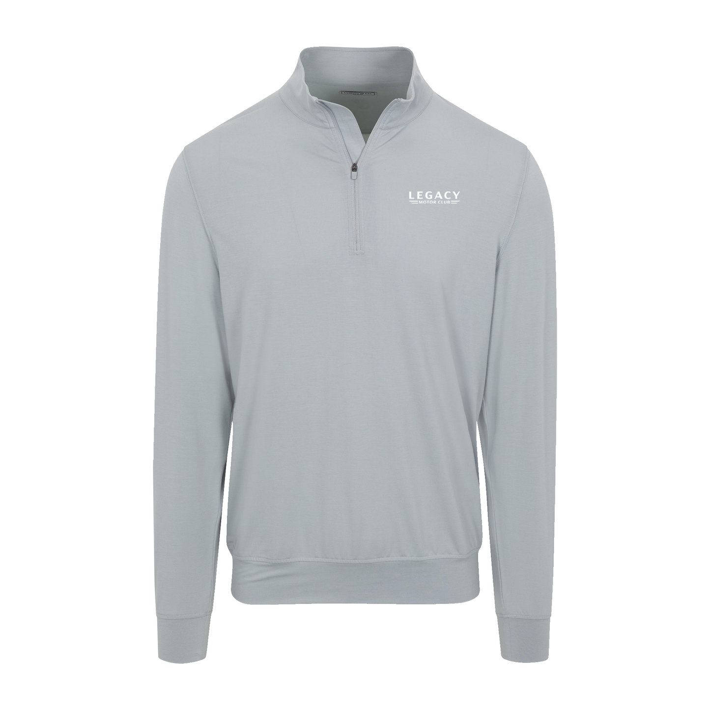 LEGACY MOTOR CLUB x Collars & Co. Velocity Performance Quarter Zip Light Grey