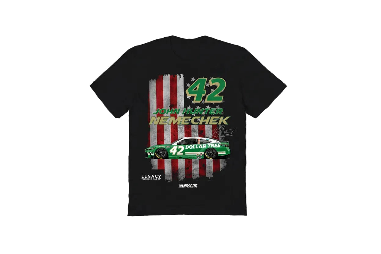 JOHN HUNTER NEMECHEK NO. 42 YOUTH AMERICAN FLAG T-SHIRT