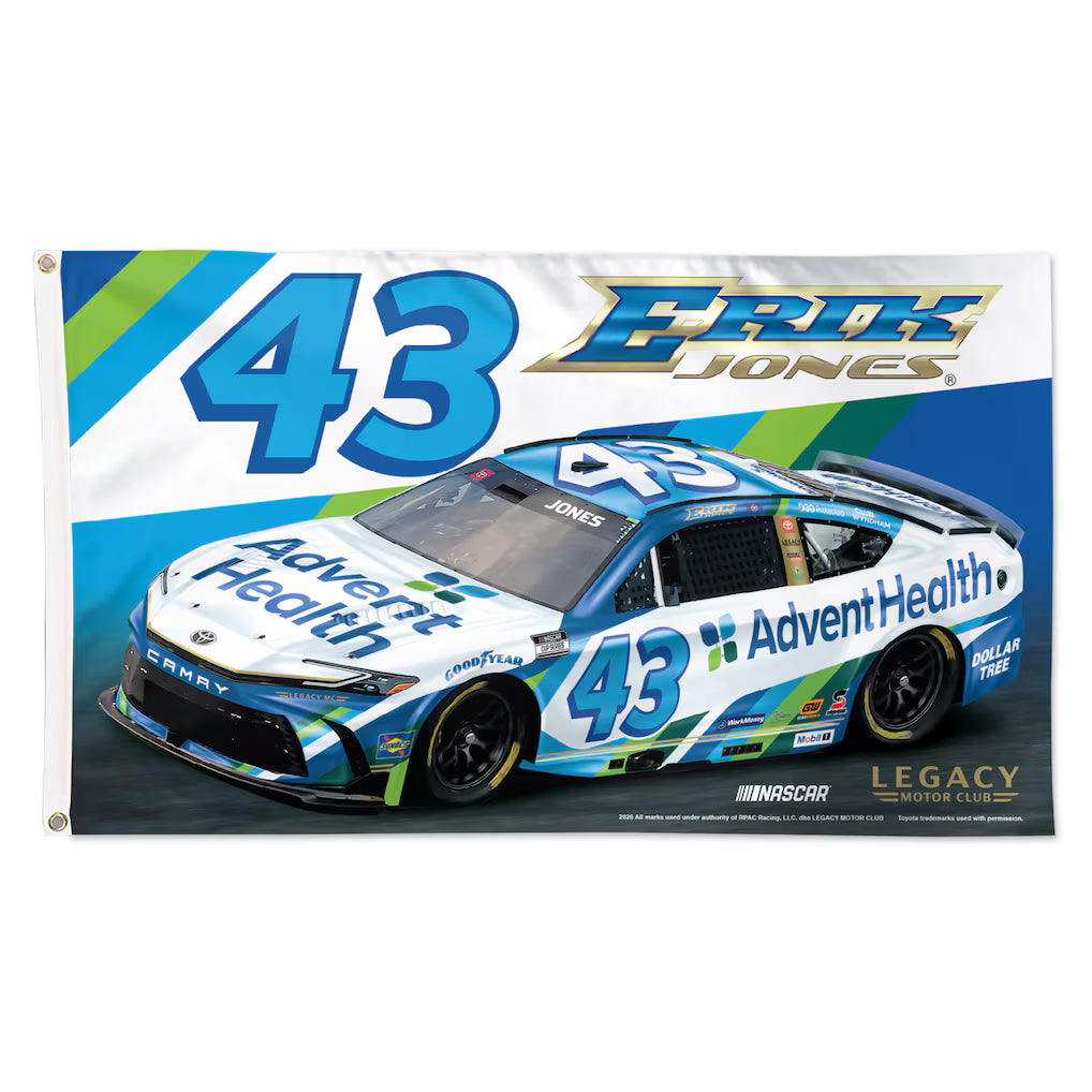 ERIK JONES No. 43 ADVENTHEALTH 3x5 FLAG
