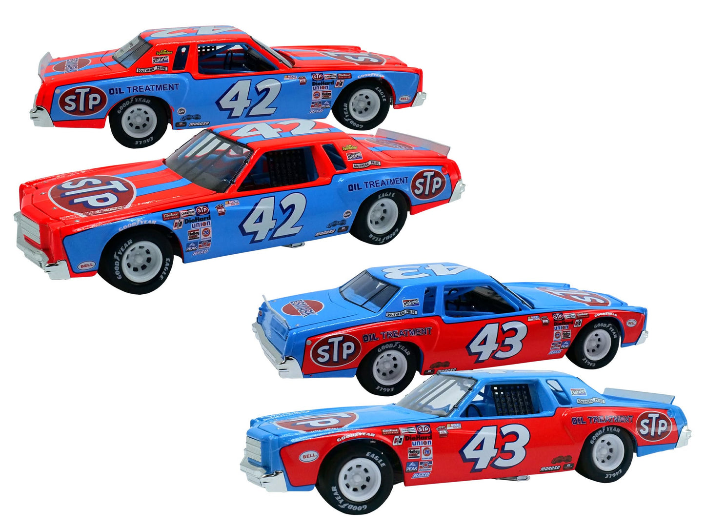 RICHARD & KYLE PETTY "THE SWAP AT RIVERSIDE" 1:64 1981 2 CAR SET