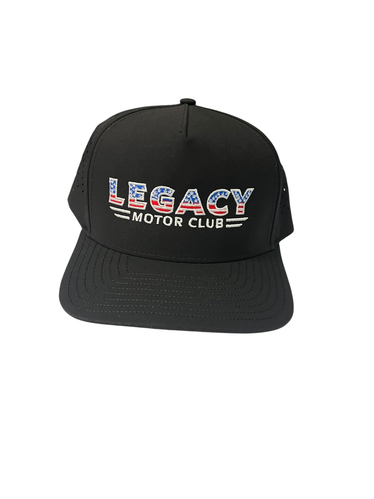 LEGACY MOTOR CLUB FLAG LOGO DRIVEN HAT - BLACK