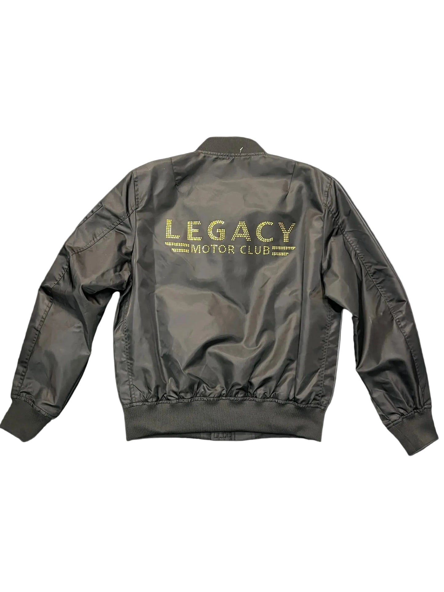 LEGACY MOTOR CLUB BLACK RHINESTONE BOMBER