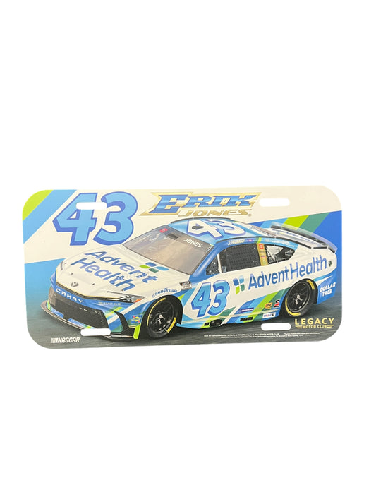 ERIK JONES 2026 No. 43 ADVENTHEALTH  LICENSE PLATE
