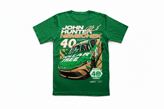 JOHN HUNTER NEMECHEK DOLLAR TREE #40 TEE