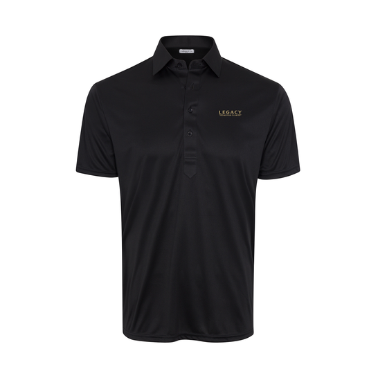 LEGACY MOTOR CLUB x Collars & Co. Semi-Spread Collar Polo Black