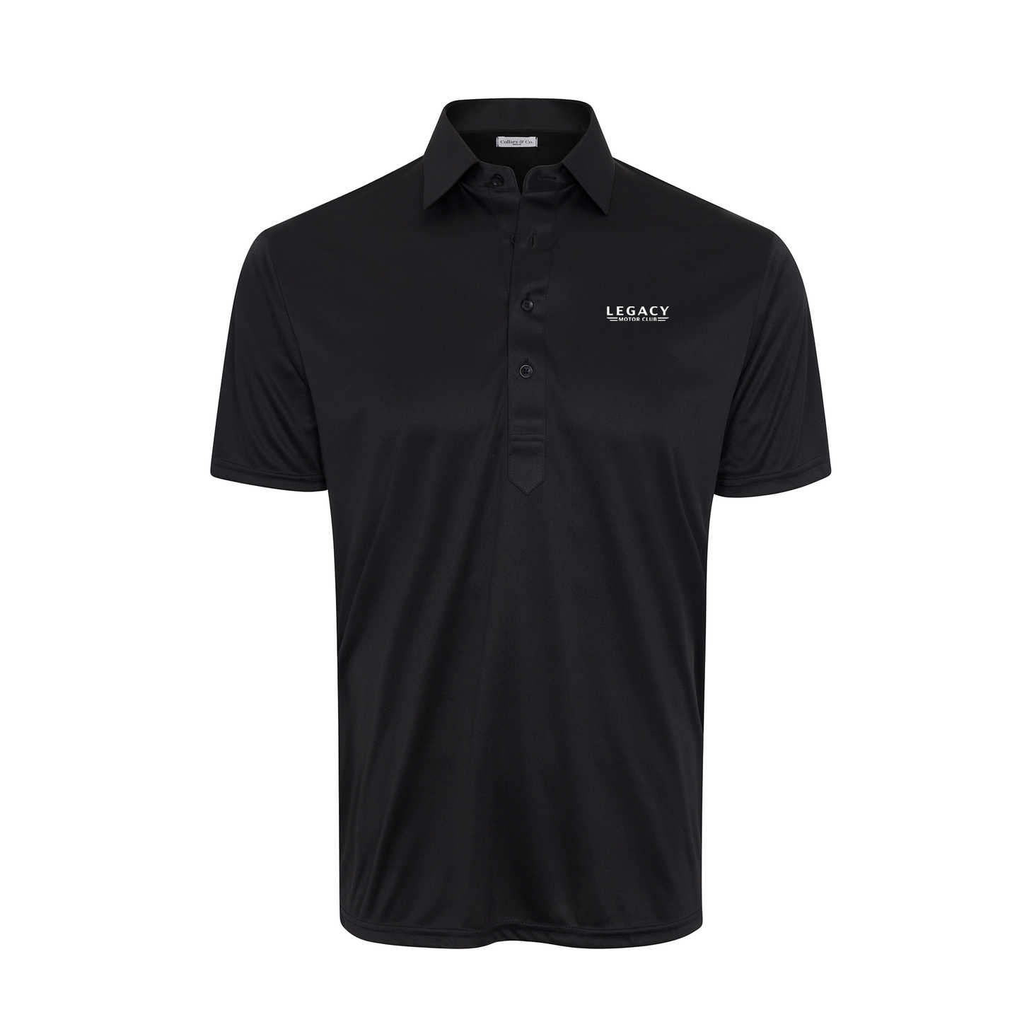 LEGACY MOTOR CLUB x Collars & Co. Semi-Spread Collar Polo Black