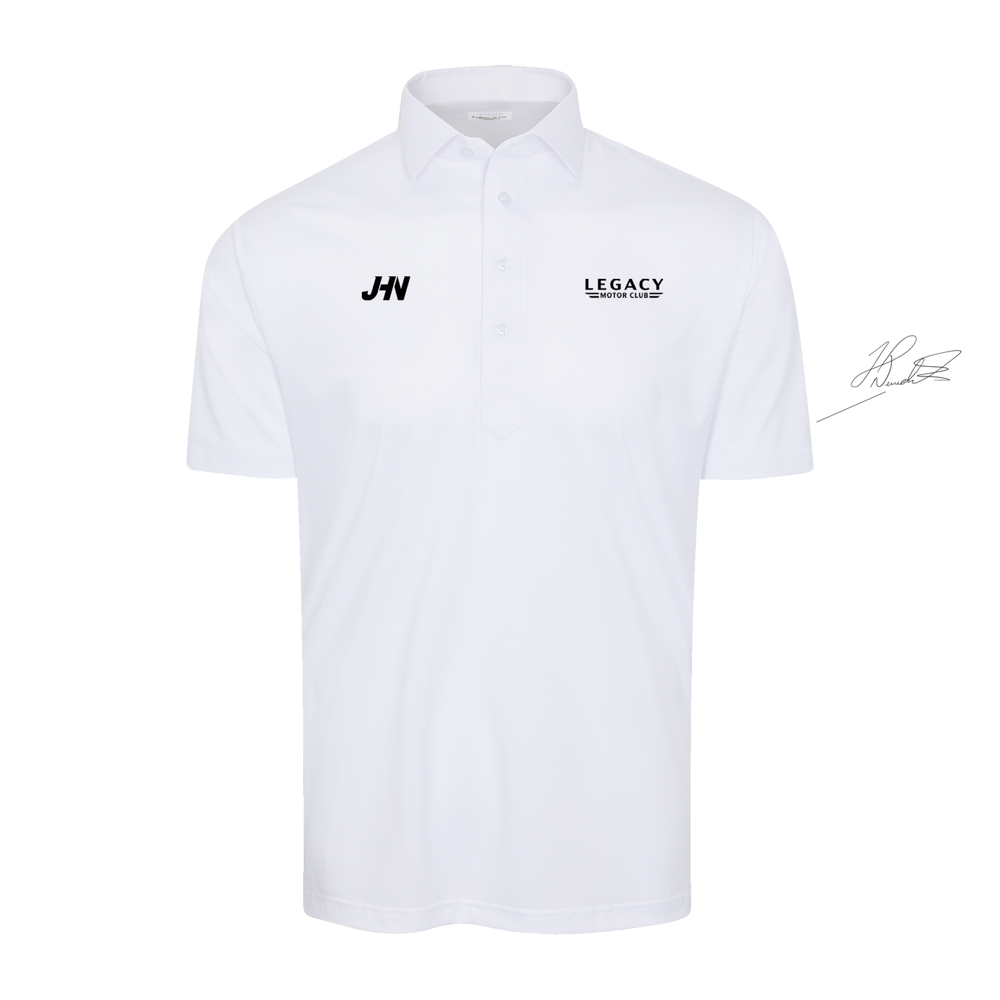 LEGACY MOTOR CLUB x Collars & Co. Semi-Spread Collar Polo White