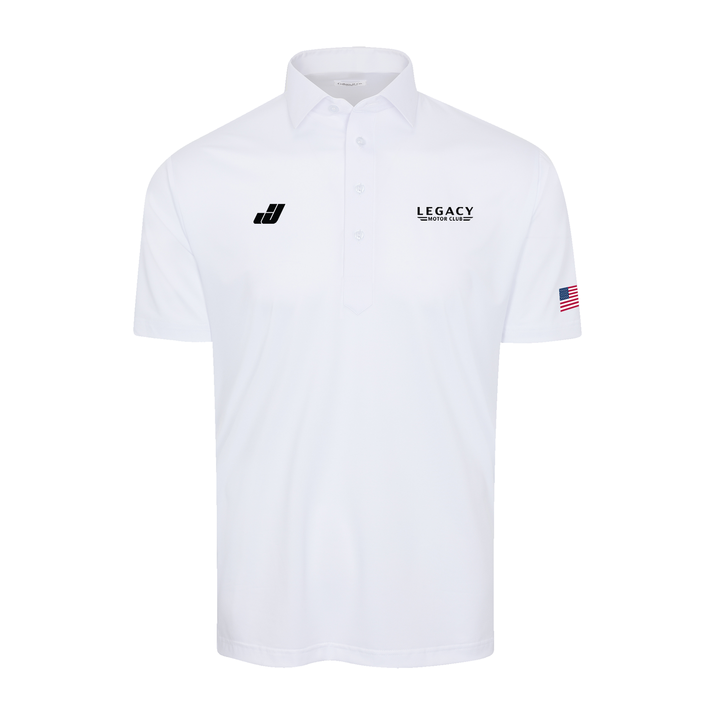 LEGACY MOTOR CLUB x Collars & Co. Semi-Spread Collar Polo White