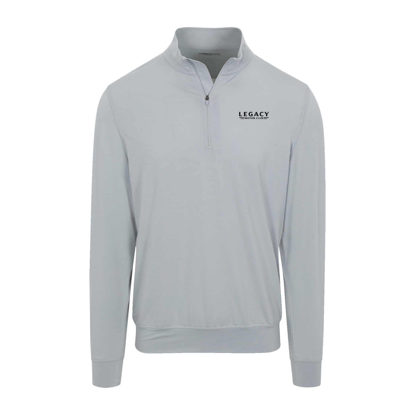 LEGACY MOTOR CLUB x Collars & Co. Velocity Performance Quarter Zip Light Grey