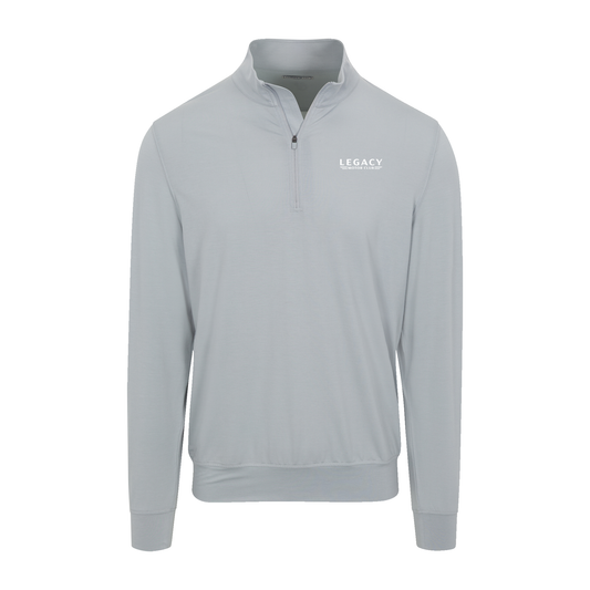 LEGACY MOTOR CLUB x Collars & Co. Velocity Performance Quarter Zip Light Grey