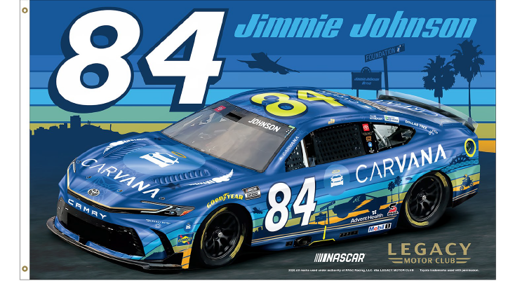 JIMMIE JOHNSON No. 84 CARVANA SAN DIEGO TOYOTA 3x5 FLAG