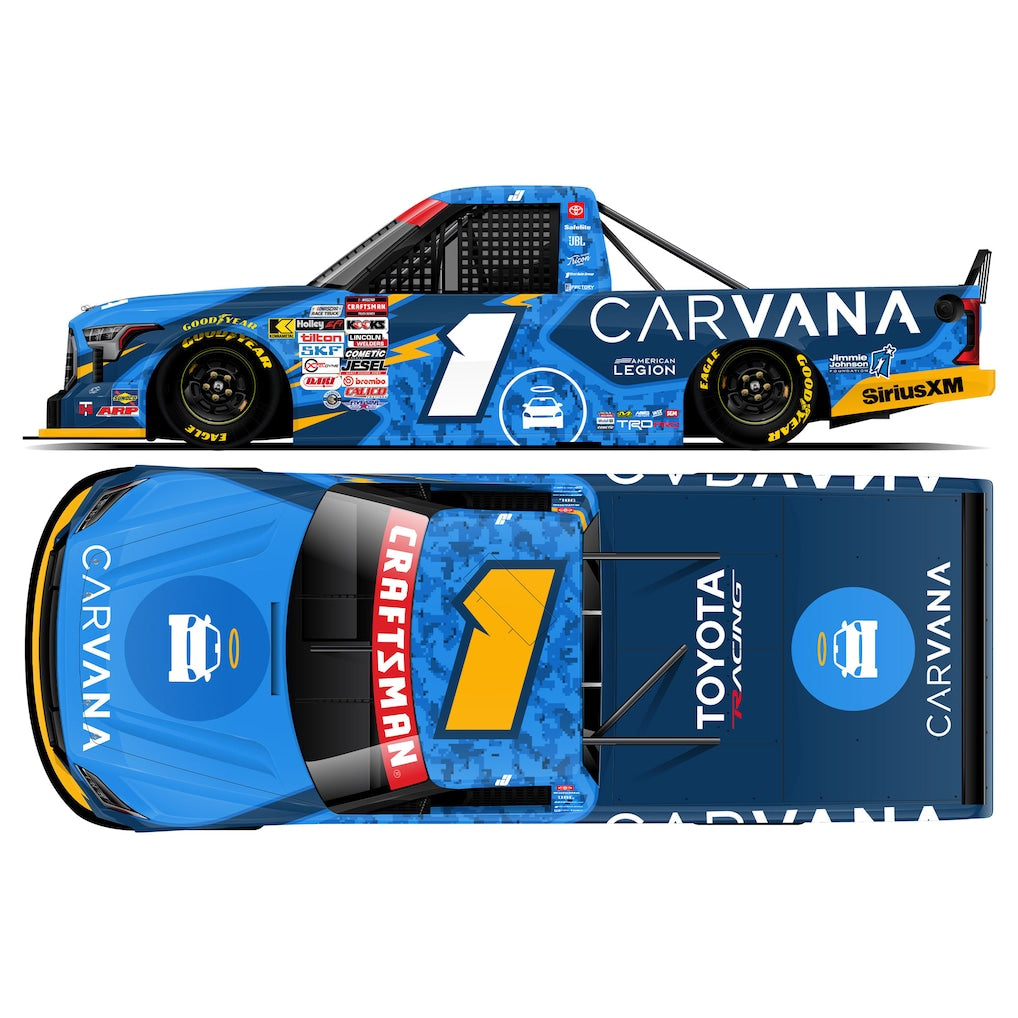 JIMMIE JOHNSON 2026 CARVANA TUNDRA / SAN DIEGO TRICON TRUCK 1:64 DIECAST